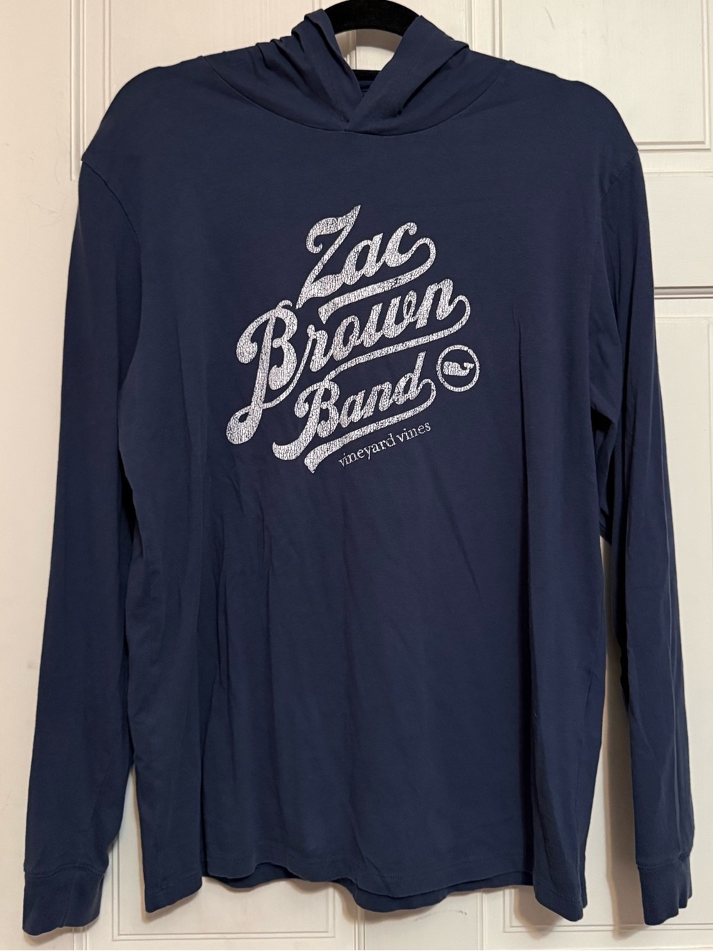 Vineyard Vines Navy Zac Brown Band Hooded Long-Sleeve Tee